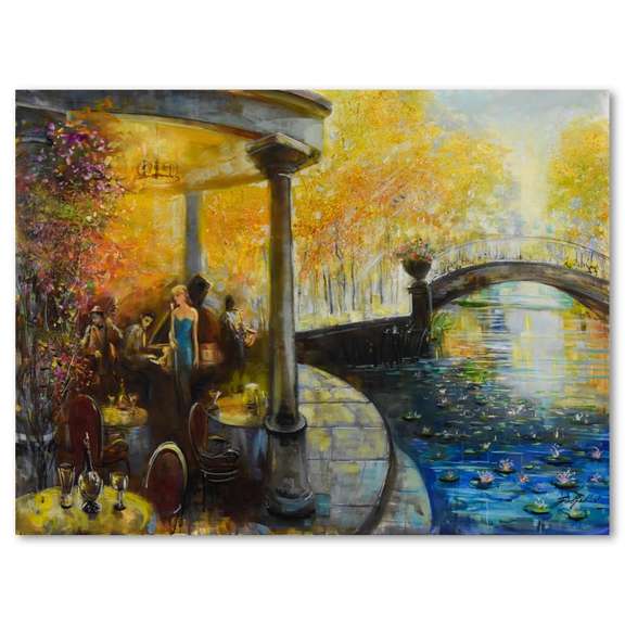 Vadik Suljakov, "Autumn Serenade" Original Oil Painting on Canvas, Hand Signed with Letter of Authenticity.