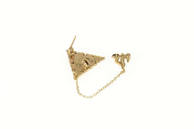 10K Yellow Gold Sigma Kappa Enamel Red Enamel Lapel Pin/Brooch