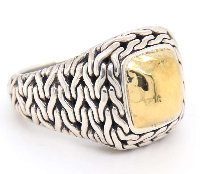 John Hardy Palu Hammered Sterling Silver Ring
