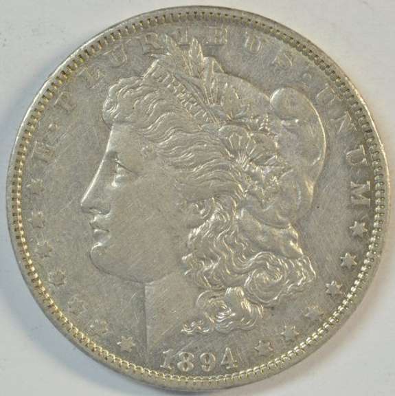 Nearly BU 1894-O Morgan Silver Dollar. Scarce and lustrous