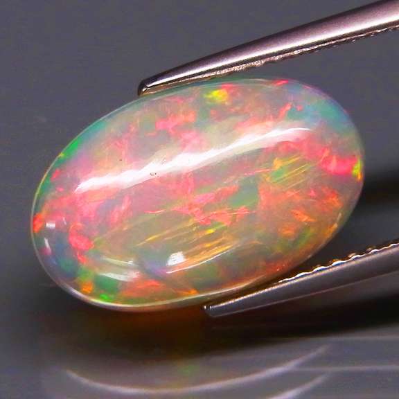 Full body flashing! Vibrant color! 3.16ct semi-black Opal