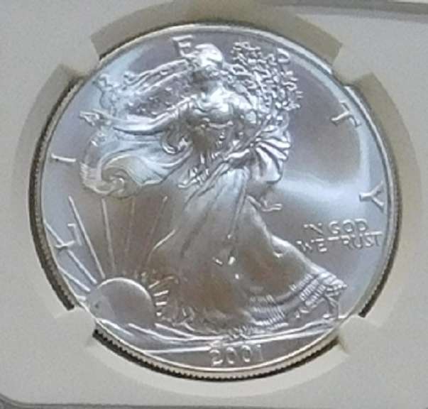 2001 Unc Silver Eagle NGC MS-69