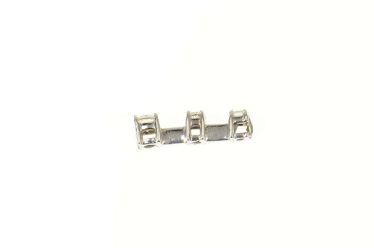 14K White Gold 0.48 Ctw Diamond Tiered Bar Statement Pendant