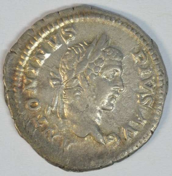 Original Caracalla Roman Silver Denarius, 198-217 AD