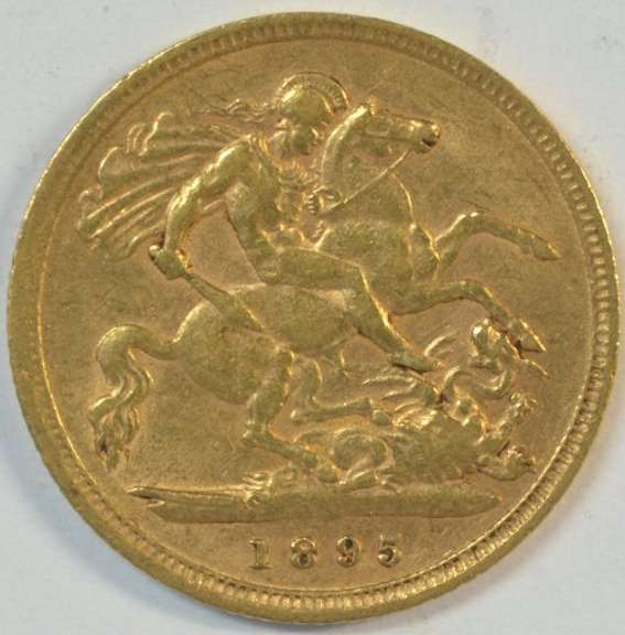 Splendid 1895 Veiled Head Great Britain Gold Half Sovereign