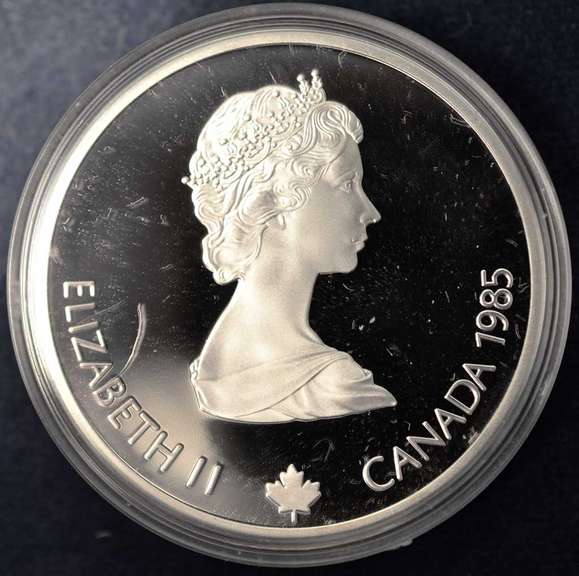 1985 Canada $20 Winter Olympic Games Sterling Silver Proof Coin Speed Skating