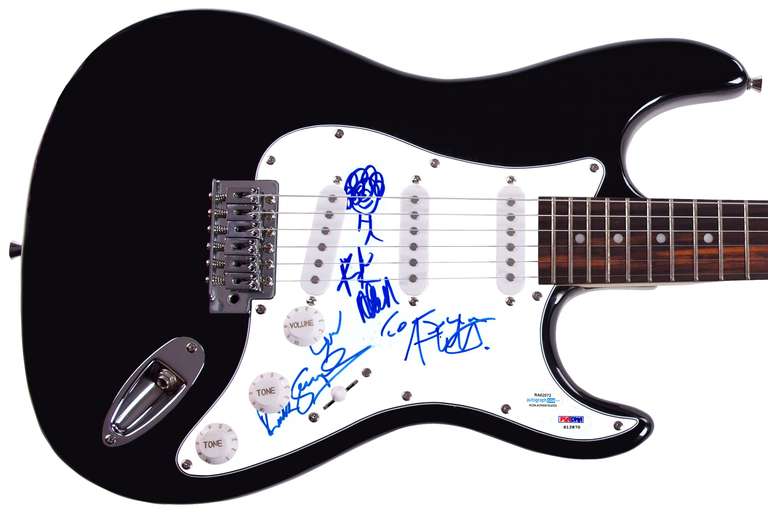 Def Leppard Autographed Signed Guitar ACOA