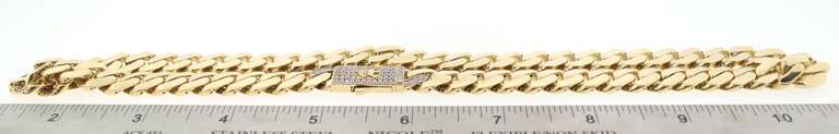 Glitzy 14kt Cubic Zirconia And gold chain link necklace