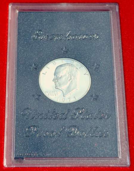 6 Gem Proof 1971 S Ike Silver Dollars