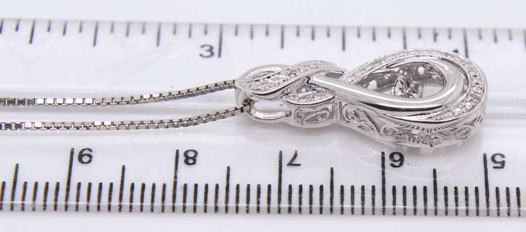 Sterling Silver Cubic Zirconia Pendant on Chain