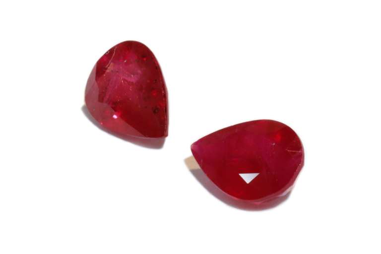 Luscious Natural Ruby Pair - 1.90 cts.