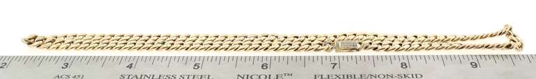 Lavish 14kt cuban link chain with Cubic Zirconia clasp.