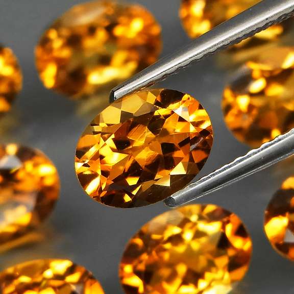 Ravishing 10.05ct 9pc golden Citrine set