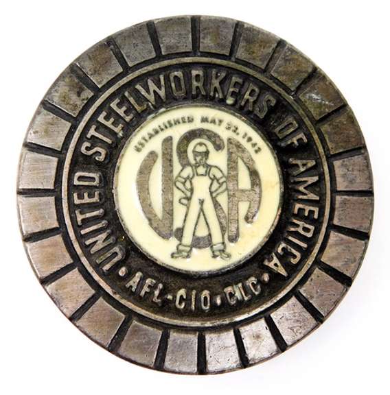 Vintage United Steelworkers of America Belt Buckle