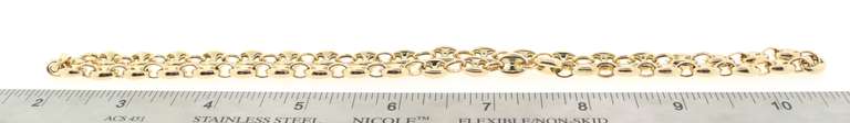 Divine  puffed mariner 14kt gold chain necklace