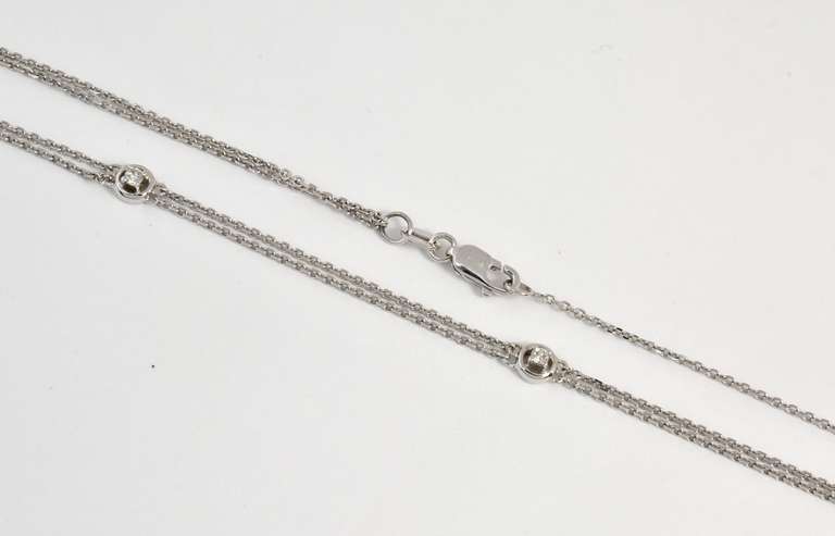 Nice Diamonds by the Yard Necklace in 14K WG