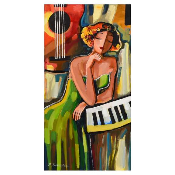 Michael Kerzner, Original Acrylic Painting on Canvas, Hand Signed with Letter of Authenticity.
