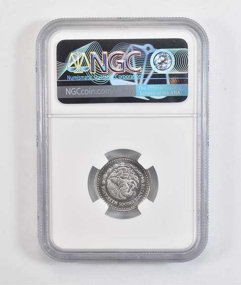 MS68 2002 MO Mexico 1/10 Onza Silver - Graded NGC