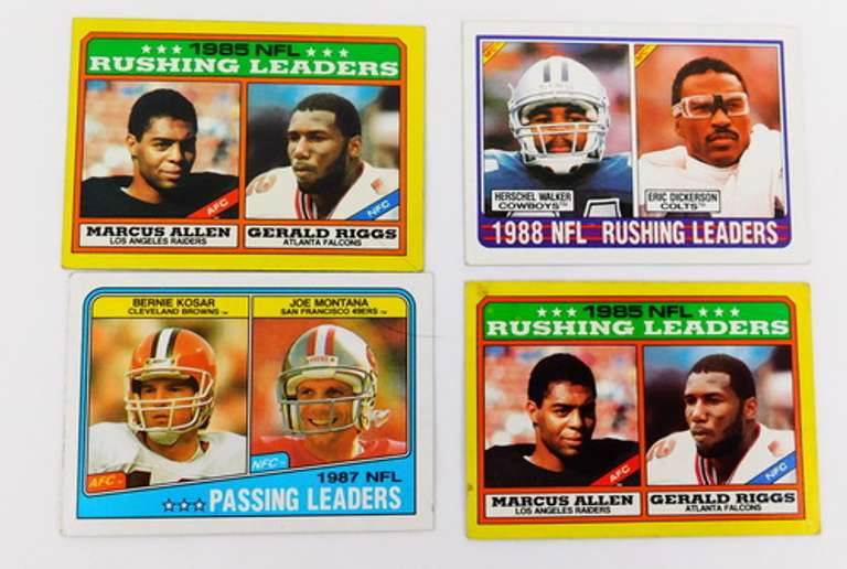 4 NFL Leaders Football Cards