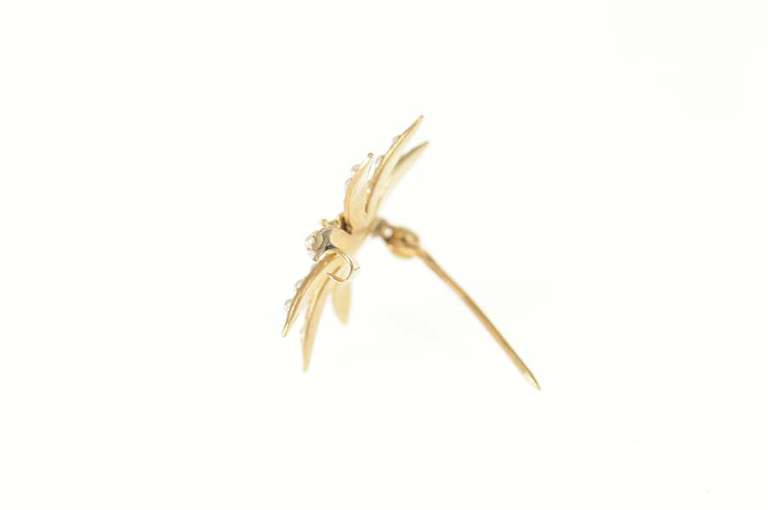 14K Yellow Gold Victorian Seed Pearl Flower Sun Classic Pin/Brooch