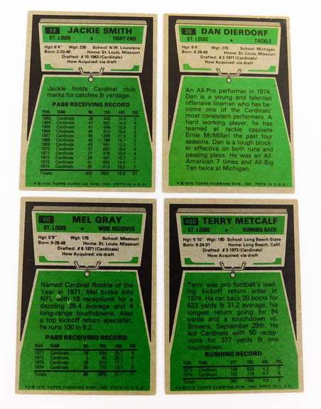 4 - 1975 Cardinal Football Greats by Topps