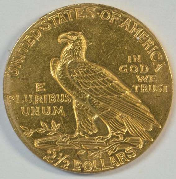 Sharp 1910 US $2.50 Indian Gold Piece