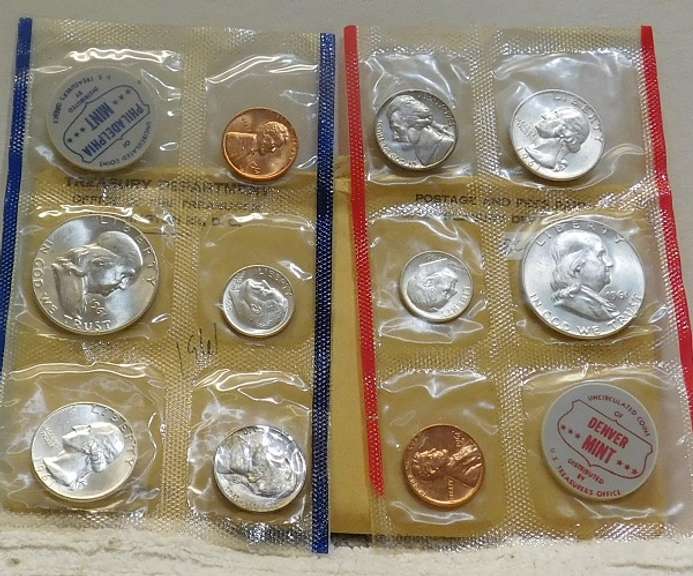 1961 Unc Silver Mint Set - Gov pkg