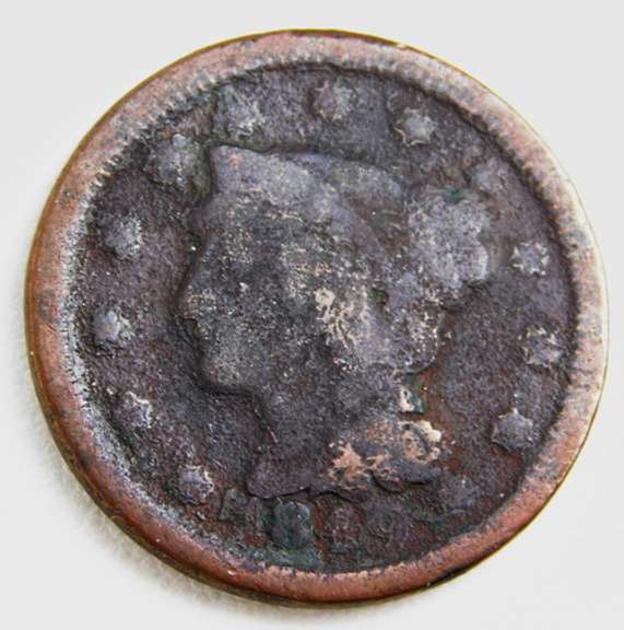 1849 U.S. Large Cent Coin