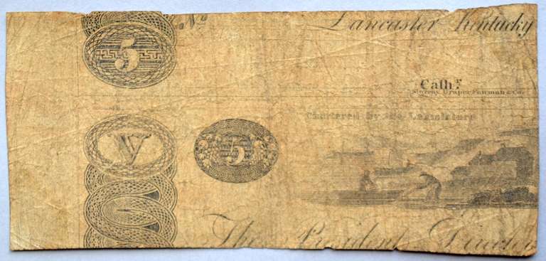 Mount Sterling Kentucky Paris Branch 25 Cent 1837 Note