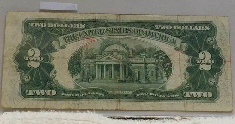 1928-G US Note $2. Red Seal