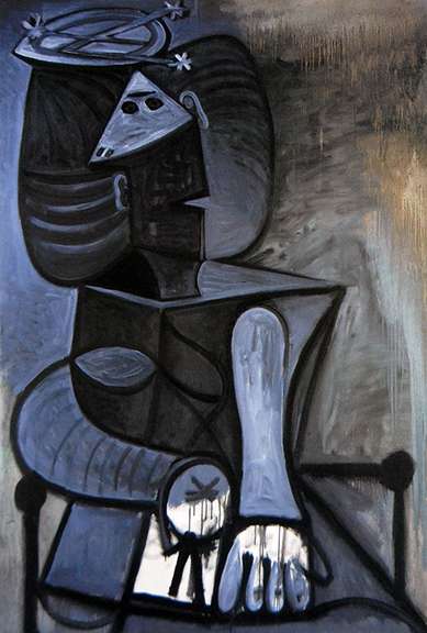 Pablo Picasso, Seated Woman With A Flat Hat