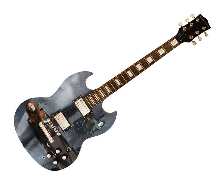Tori Amos Autographed Signed Custom Photo Graphics Guitar ACOA