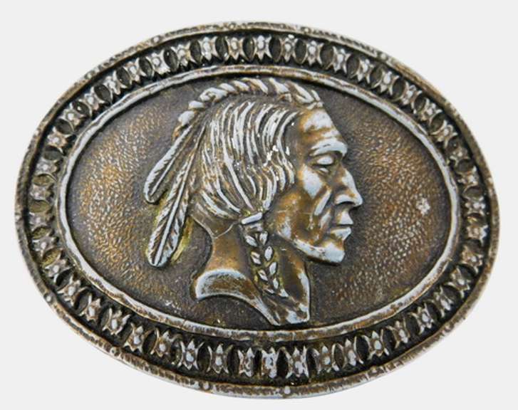 Indian Head Large Belt Buckle