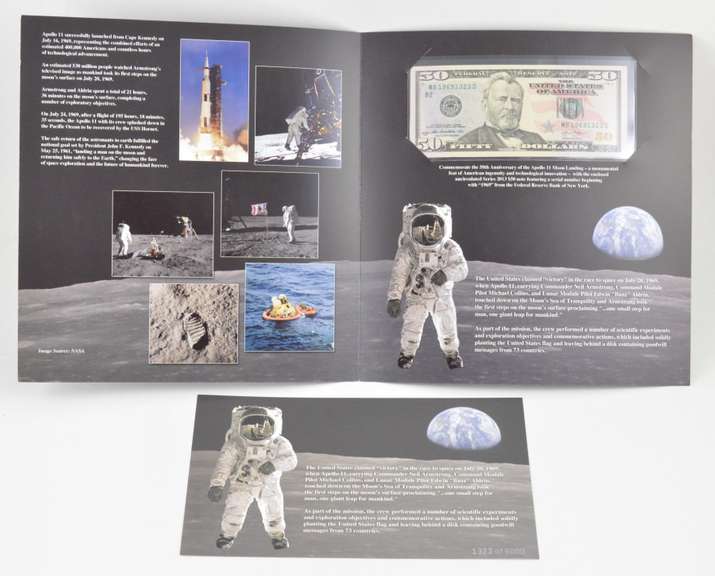 2013 $50 Federal Reserve Note 2019 Apollo 11 50th Anniv. Currency Set