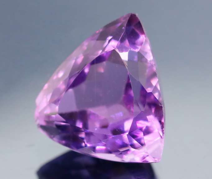 Glittering 7.83ct trillion cut Bolivian Amethyst