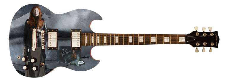 Tori Amos Autographed Signed Custom Photo Graphics Guitar ACOA