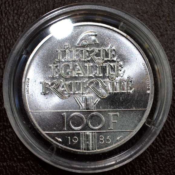 100 Francs Statue of Liberty Piedfort. Lot Of 10.