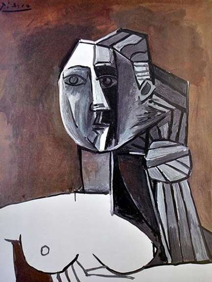 Vintage Pablo Picasso, Buste de Femme