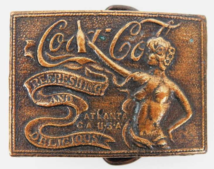 Vintage Coca-Cola Brass Belt Buckle
