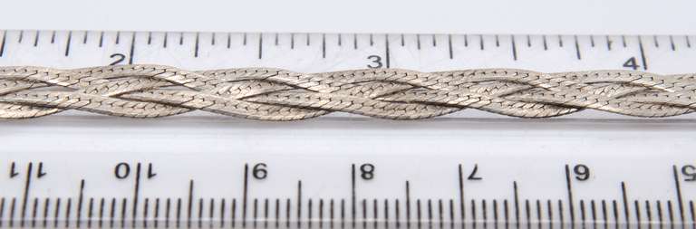 Italian Vintage Sterling Silver Braided Necklace