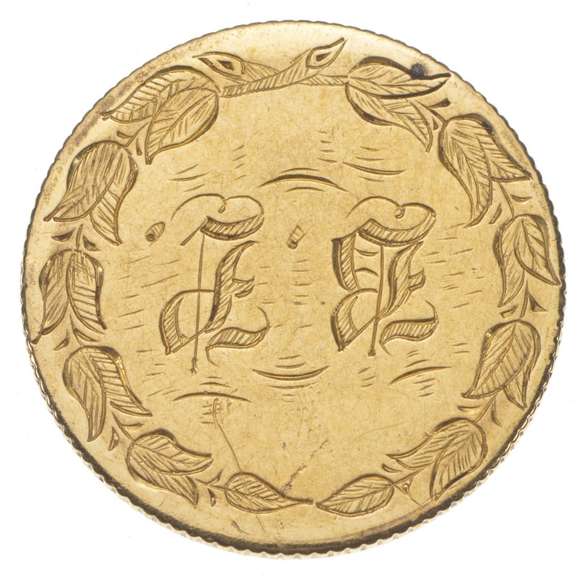 1847 Liberty Head Gold Love Token