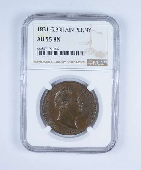 AU55 BN 1831 Great Britain Penny - Graded NGC