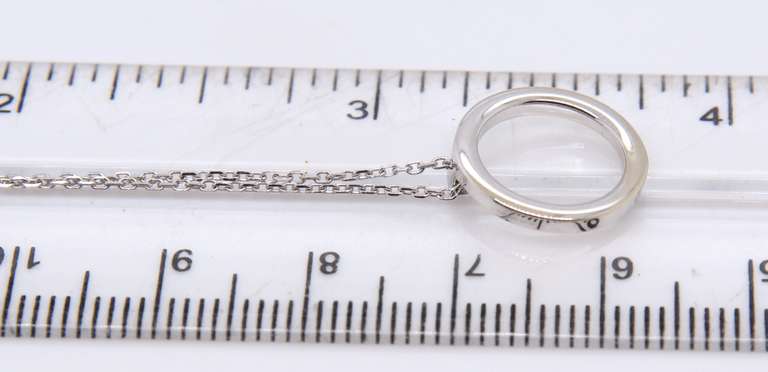 Favorite White Gold Circle Pendant on Chain