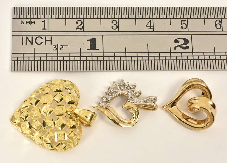 Three Styles of Heart Pendants