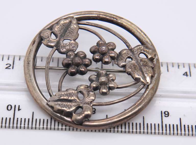 Lot of 3 Sterling Silver Brooches and Pendant