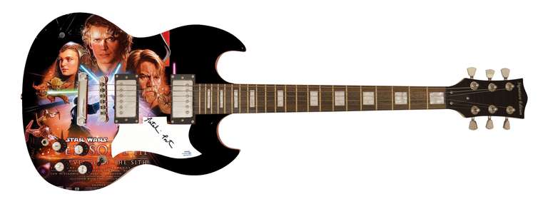 Natalie Portman Signed Star Wars Episode III 3 Poster Photo Guitar ACOA