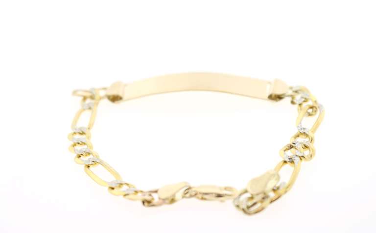 Customizable 14kt Yellow Gold ID-Style Bracelet