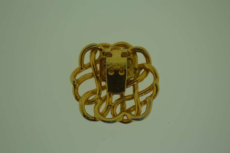Gold Plated Celtic Knot Large Earclip