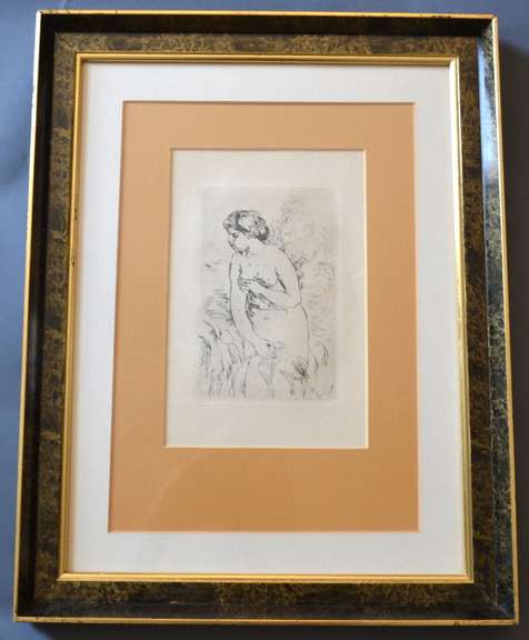 Le Baigneuse Etching By Renowned Artist Pierre August  Renoir