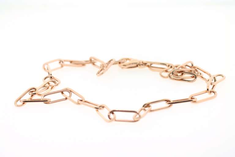 Rich 14kt rose gold cable chain necklace